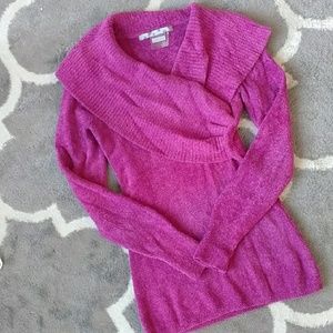 Athleta Pink Small Oversized Collar Yoga Sweater